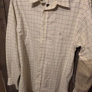 Burberry Checkered Casual Button Down Shirt M